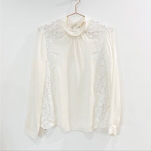 Rebecca Taylor 100% silk lace blouse
